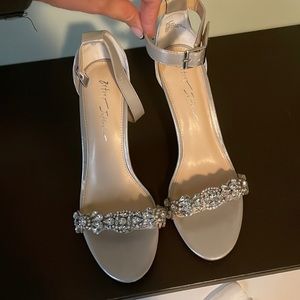 Elegant Silver Betsey Johnson Heels Size 10